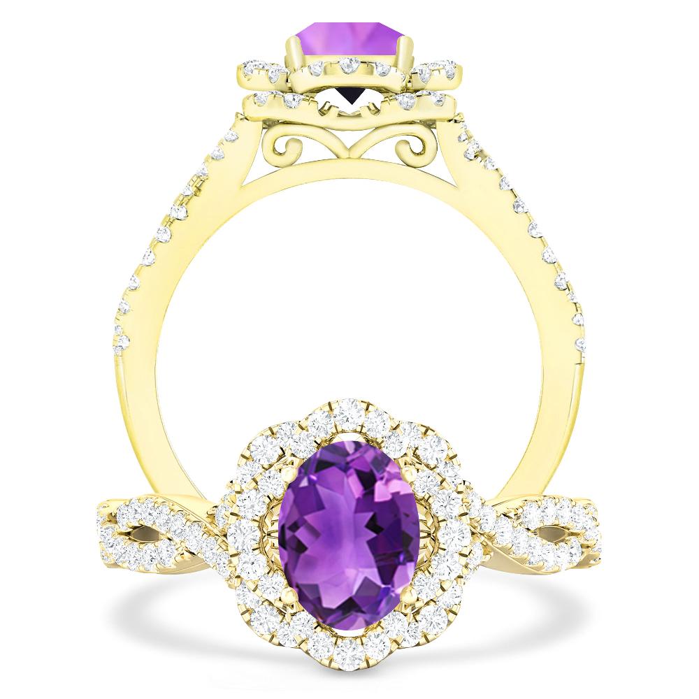 Yellow Gold - Amethyst