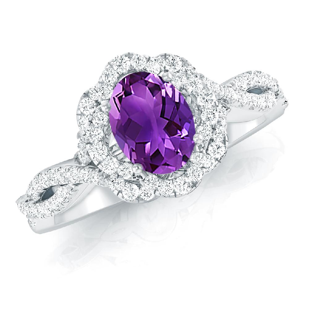 White Gold - Amethyst