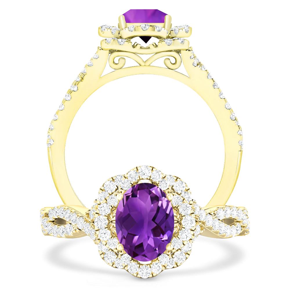 Yellow Gold - Amethyst