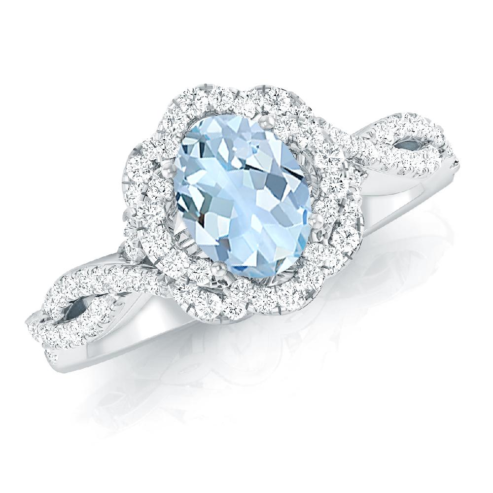 White Gold - Aquamarine