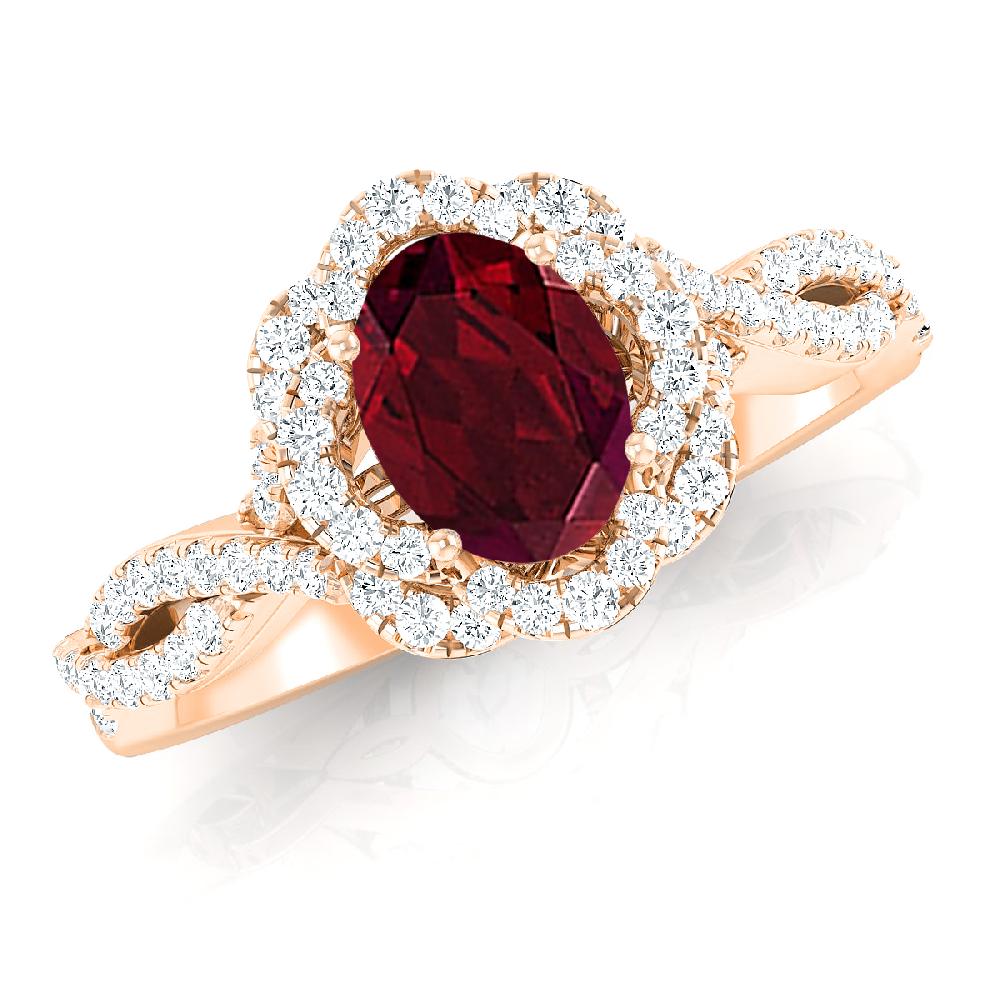 Rose Gold - Garnet