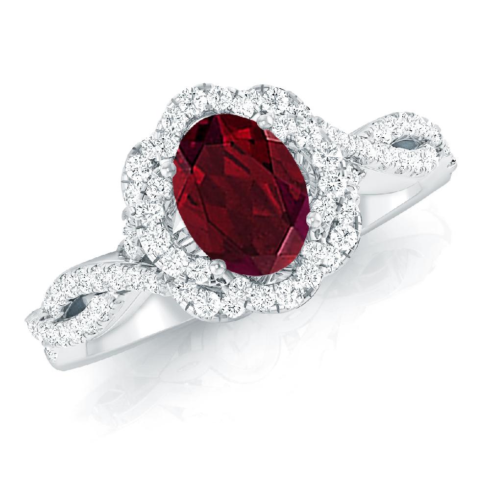 White Gold - Garnet