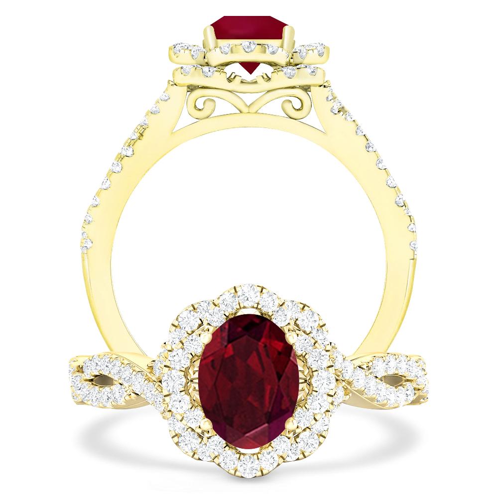 Yellow Gold - Garnet