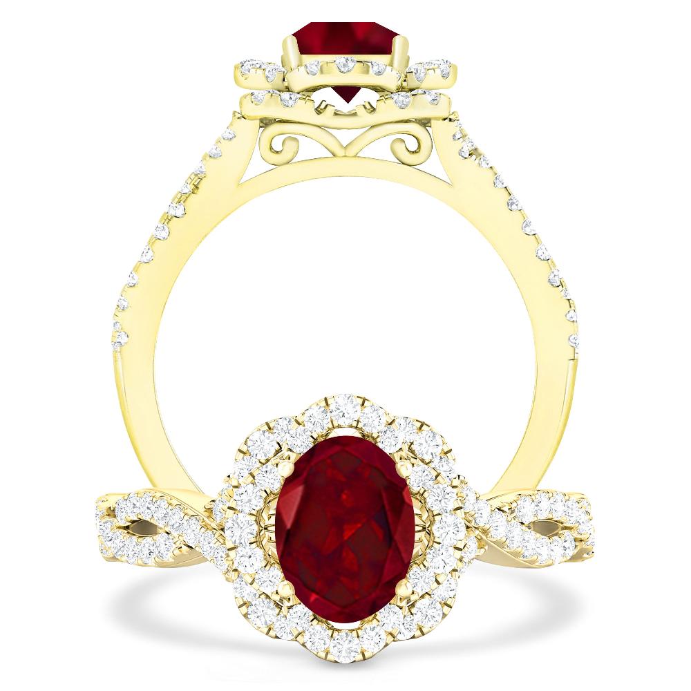 Yellow Gold - Garnet