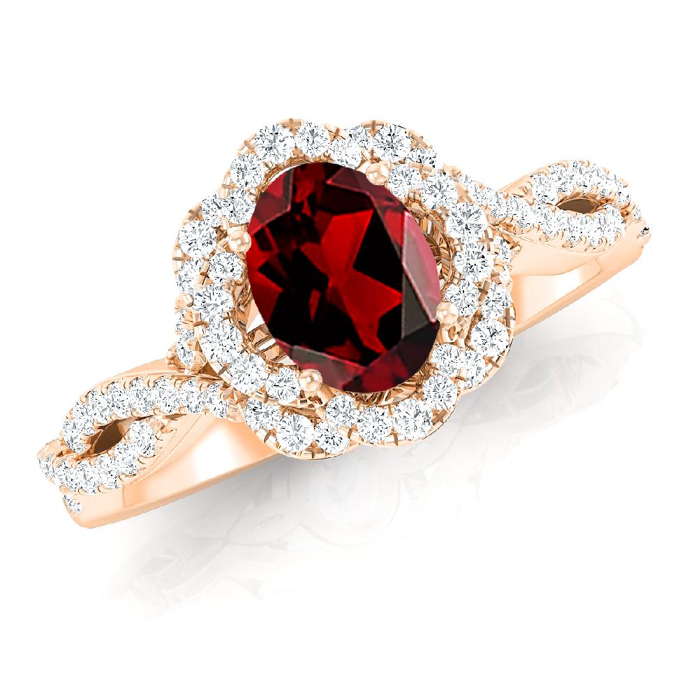 Rose Gold - Garnet