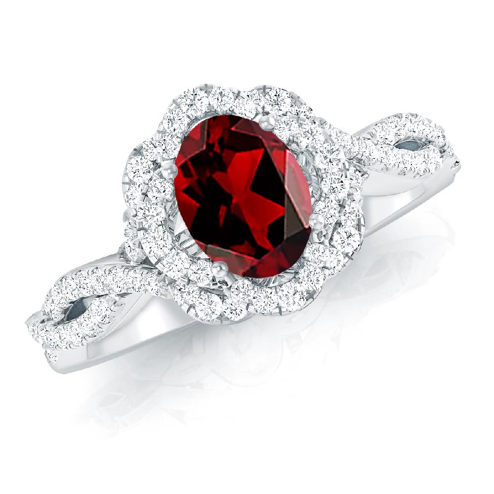 White Gold - Garnet