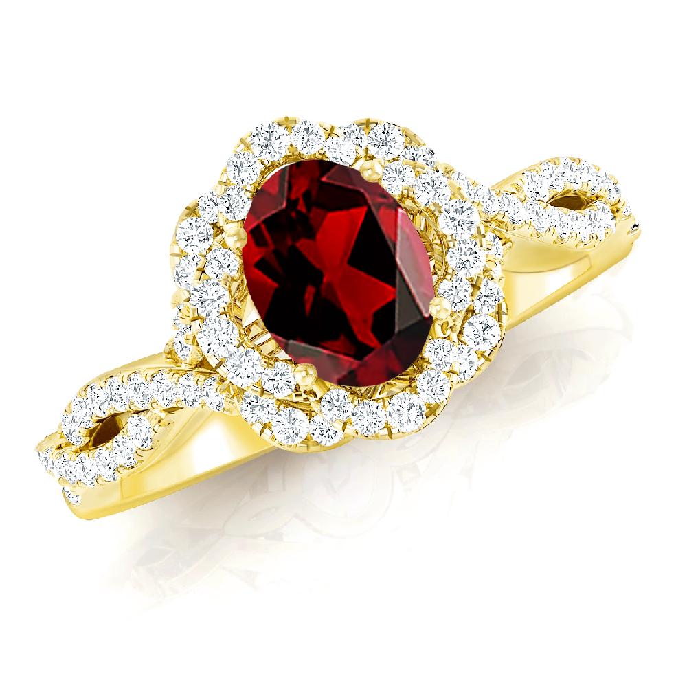 Yellow Gold - Garnet