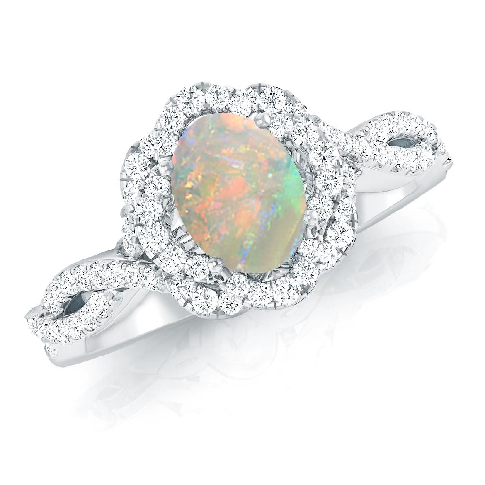 White Gold - Opal