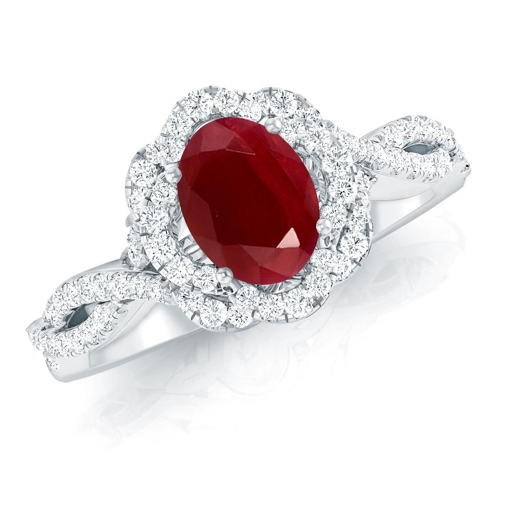 White Gold - Ruby