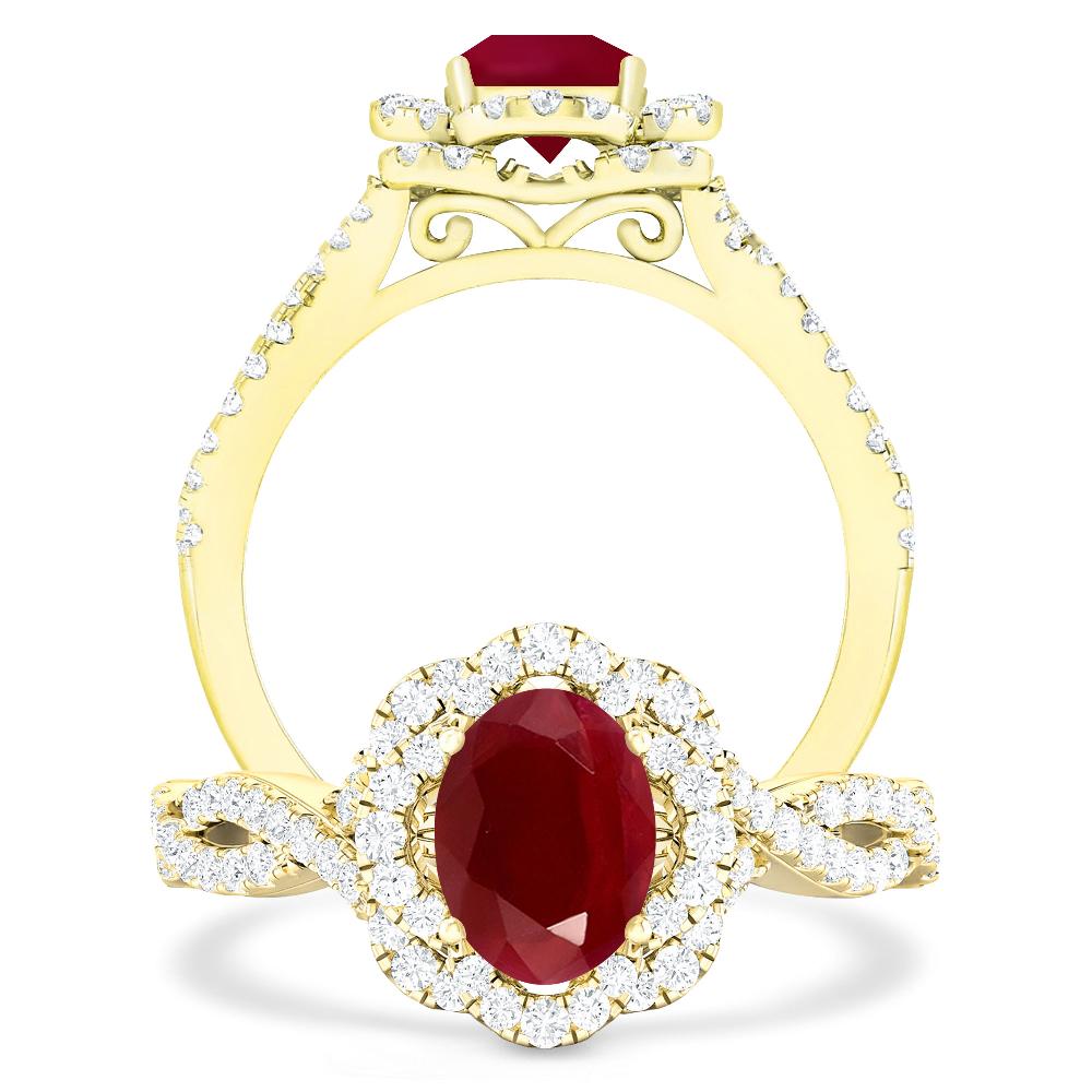 Yellow Gold - Ruby