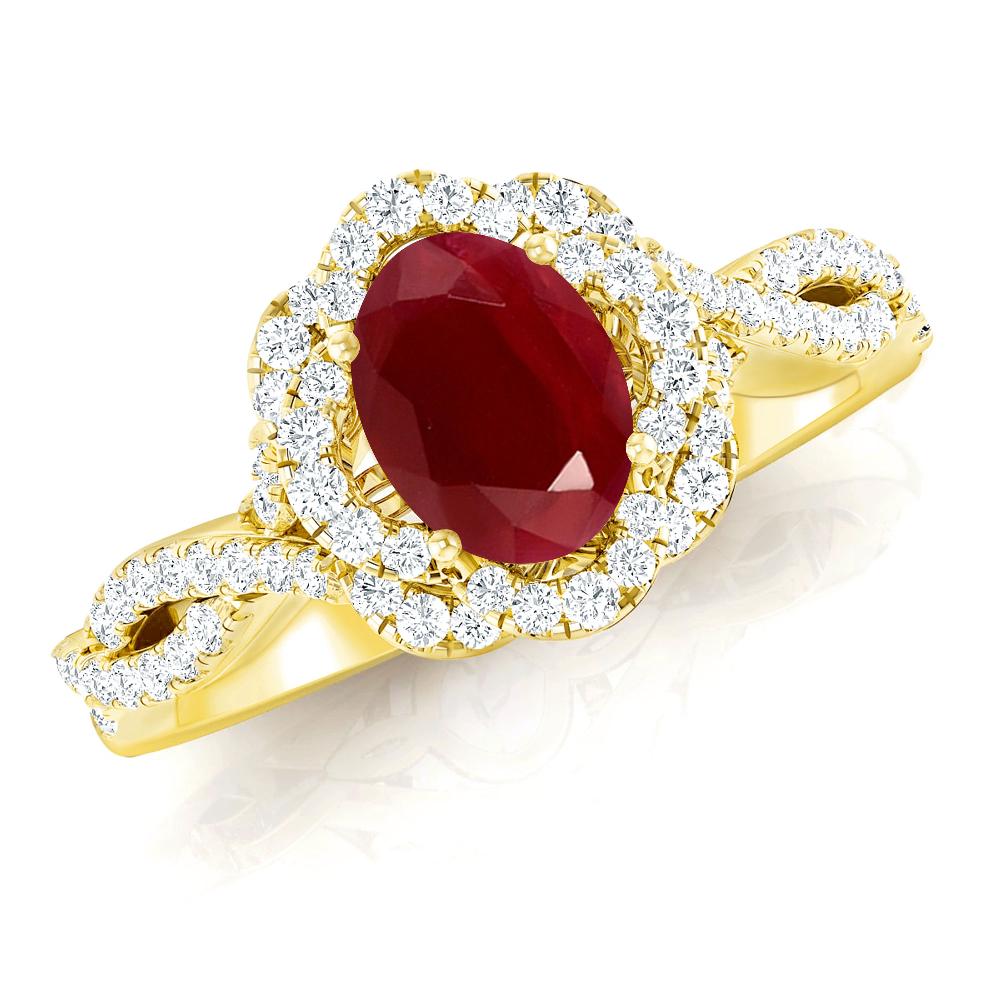 Yellow Gold - Ruby