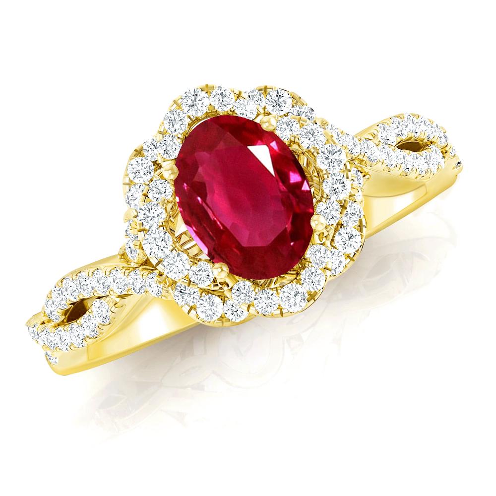 Yellow Gold - Ruby