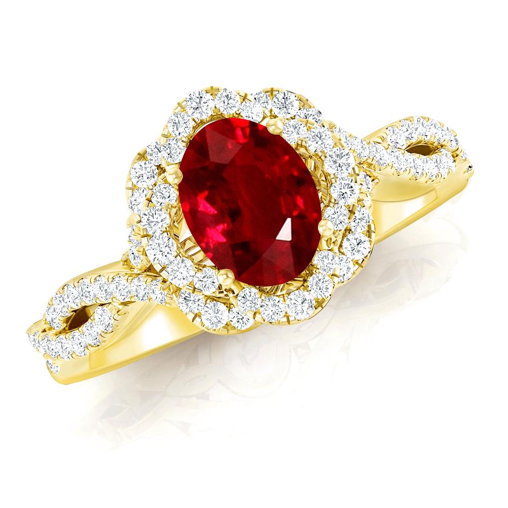 Yellow Gold - Ruby