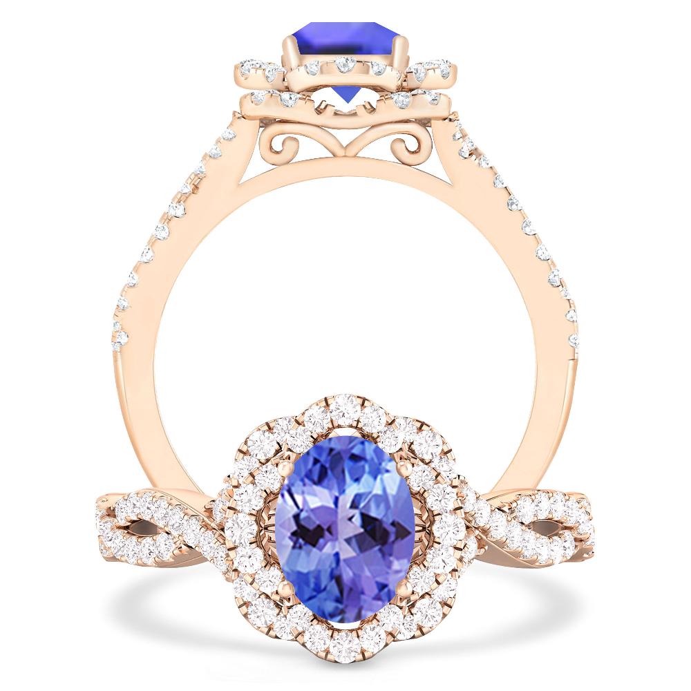 Rose Gold - Tanzanite