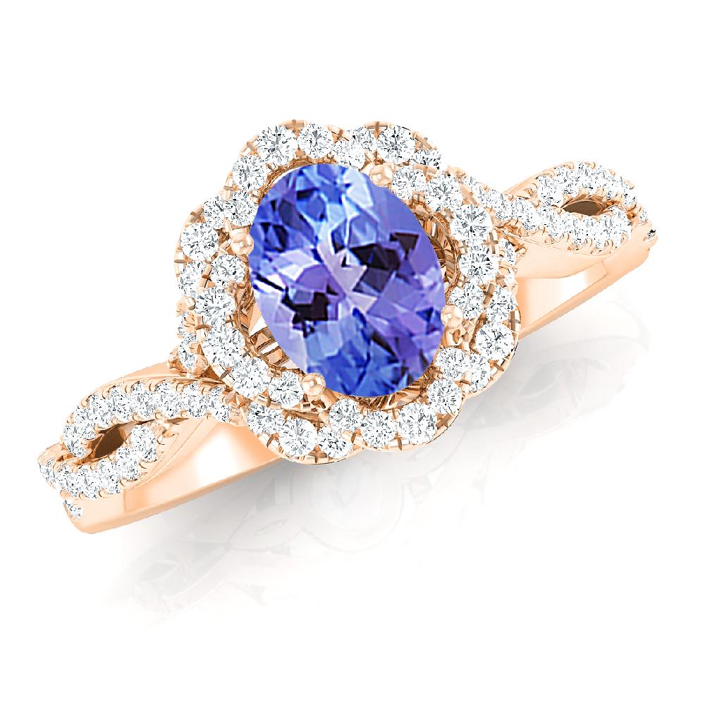 Rose Gold - Tanzanite