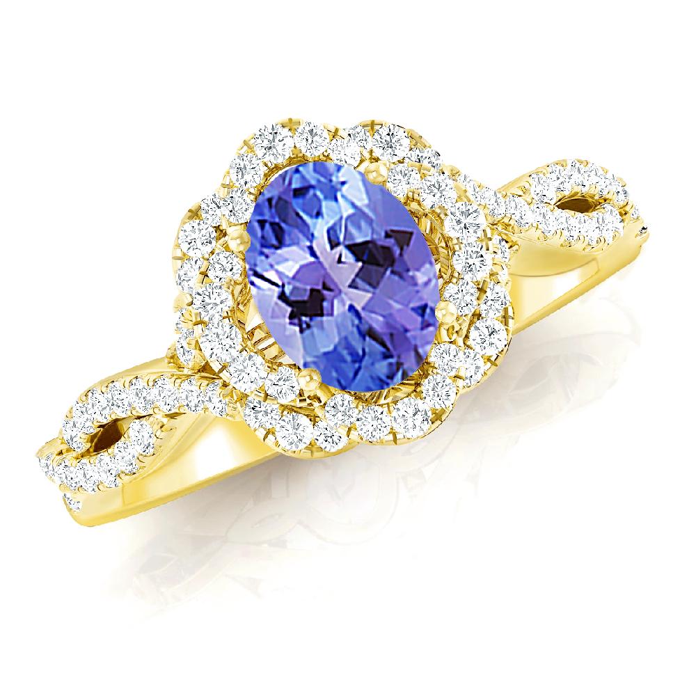 Yellow Gold - Tanzanite