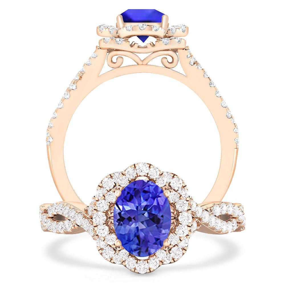 Rose Gold - Tanzanite