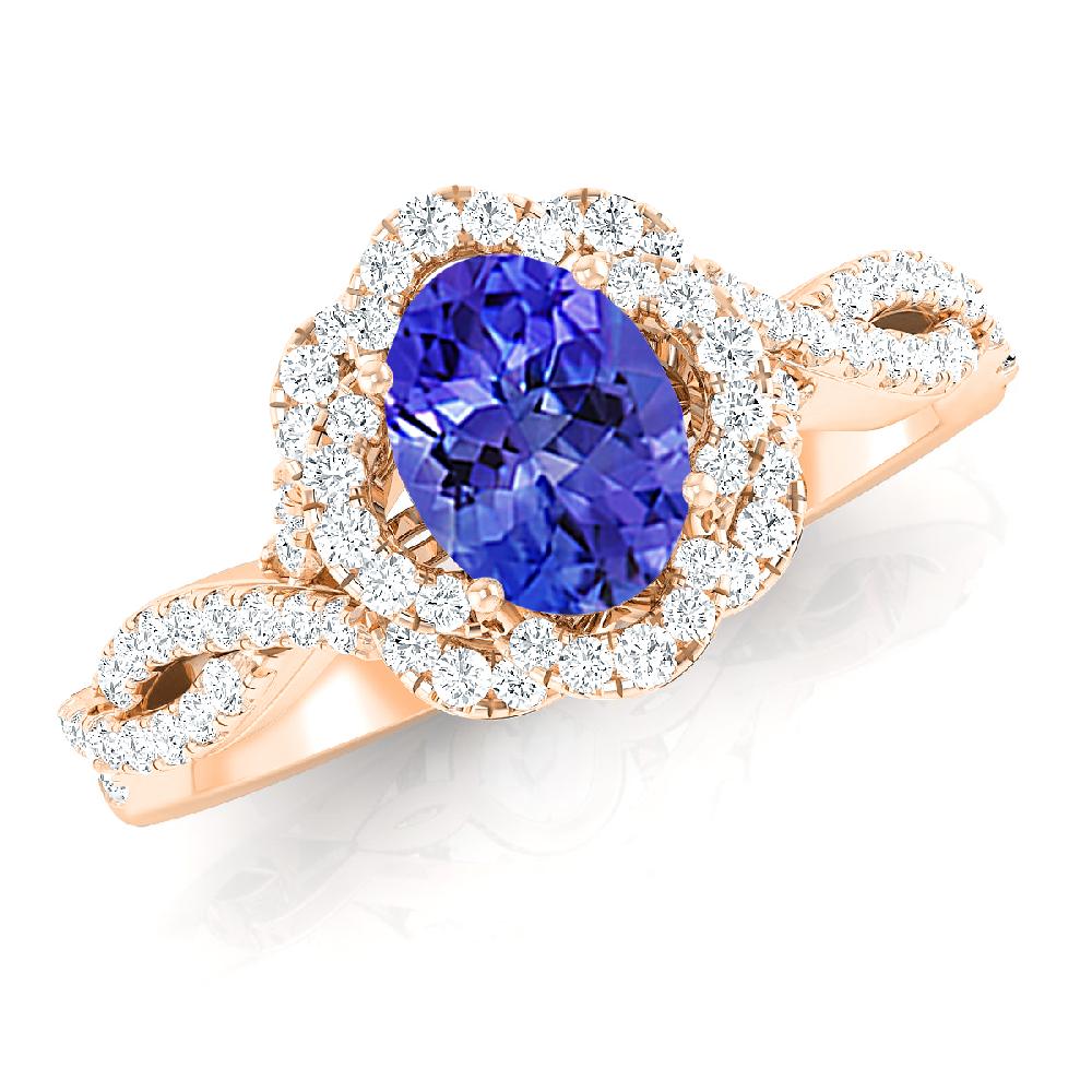 Rose Gold - Tanzanite