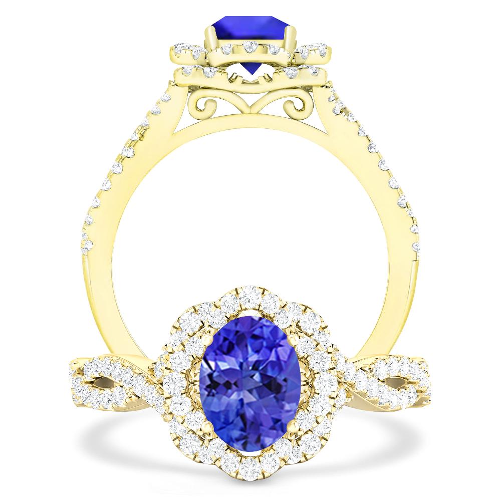 Yellow Gold - Tanzanite