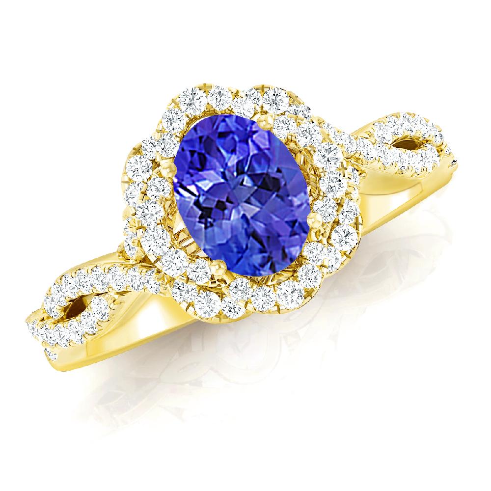 Yellow Gold - Tanzanite