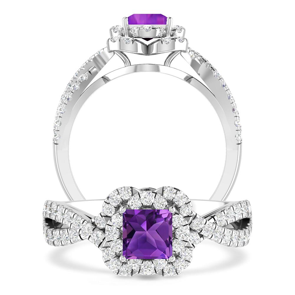 White Gold - Amethyst