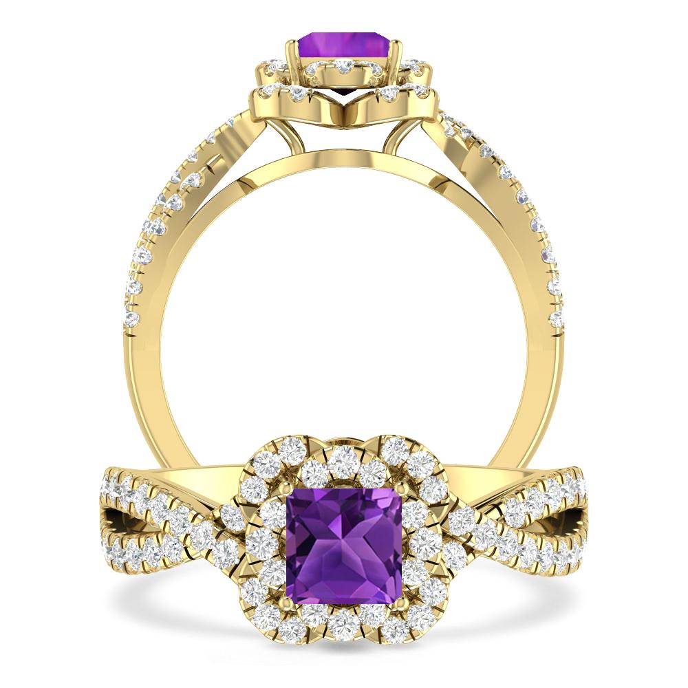 Yellow Gold - Amethyst