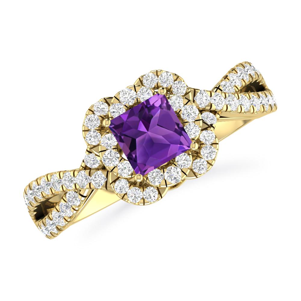 Yellow Gold - Amethyst