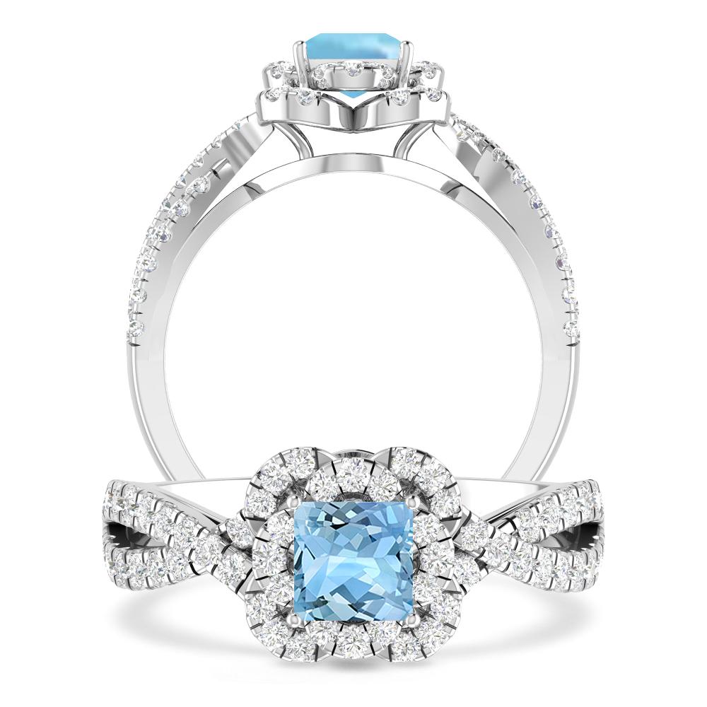 White Gold - Aquamarine