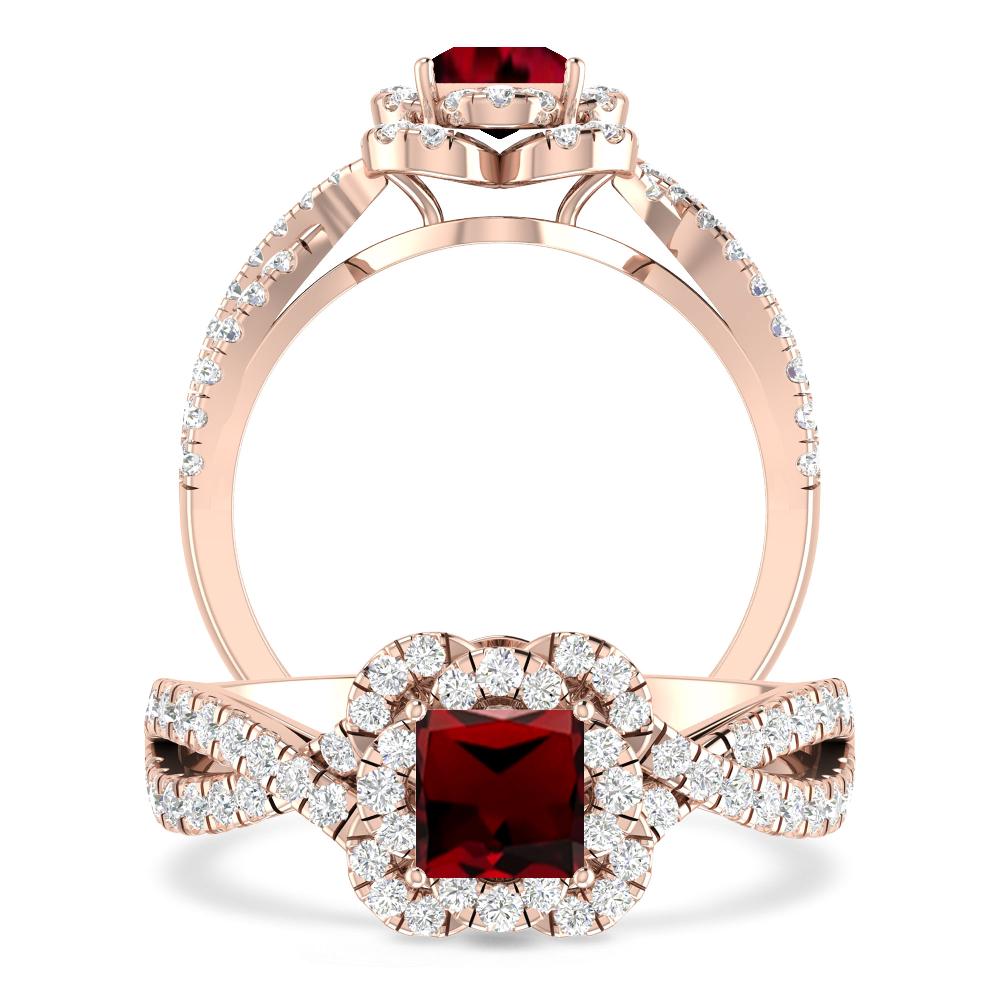 Rose Gold - Garnet