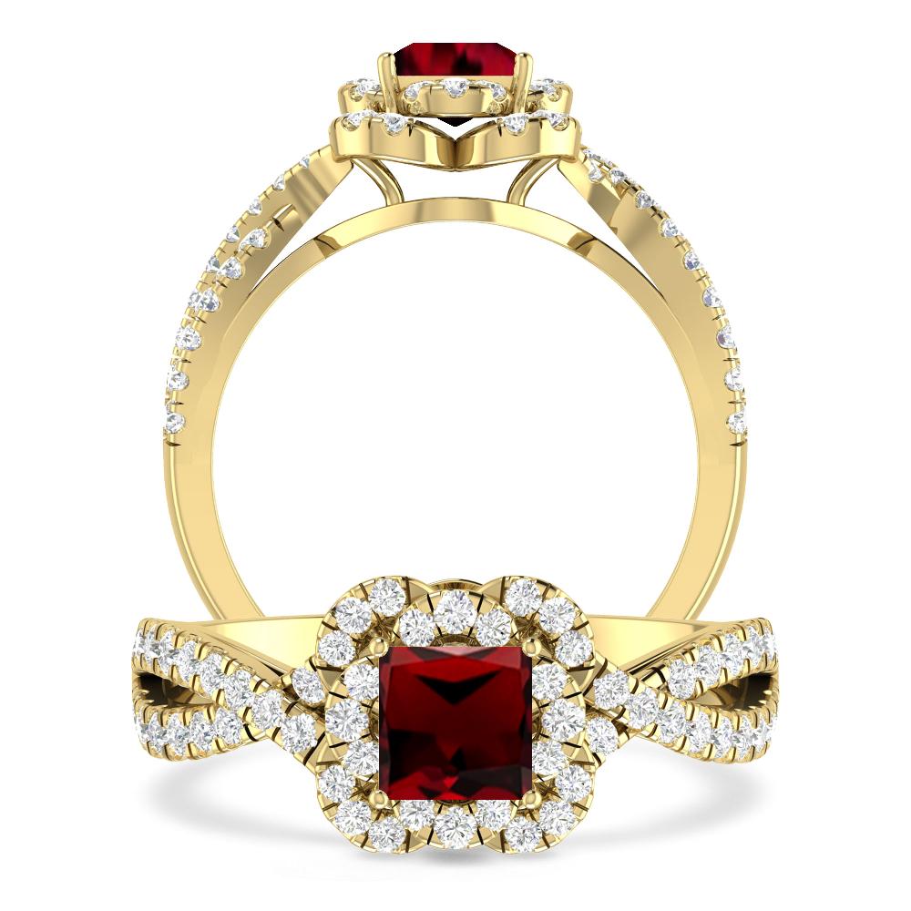 Yellow Gold - Garnet