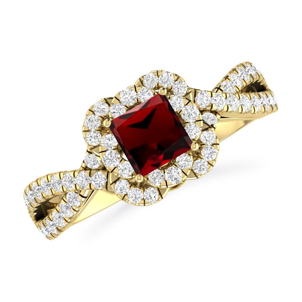 Yellow Gold - Garnet