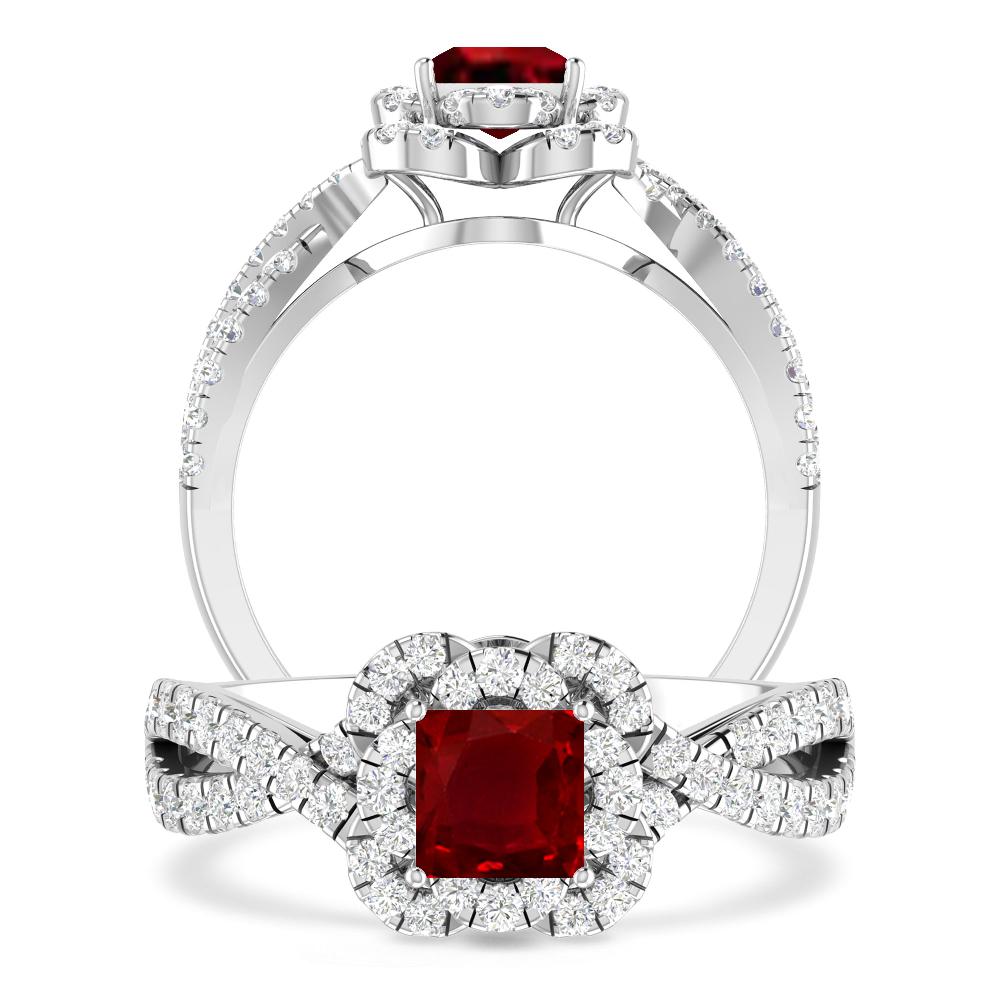 White Gold - Ruby