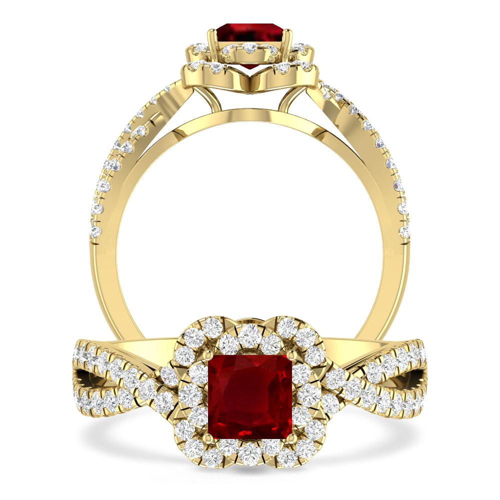 Yellow Gold - Ruby