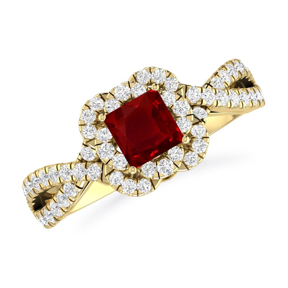 Yellow Gold - Ruby