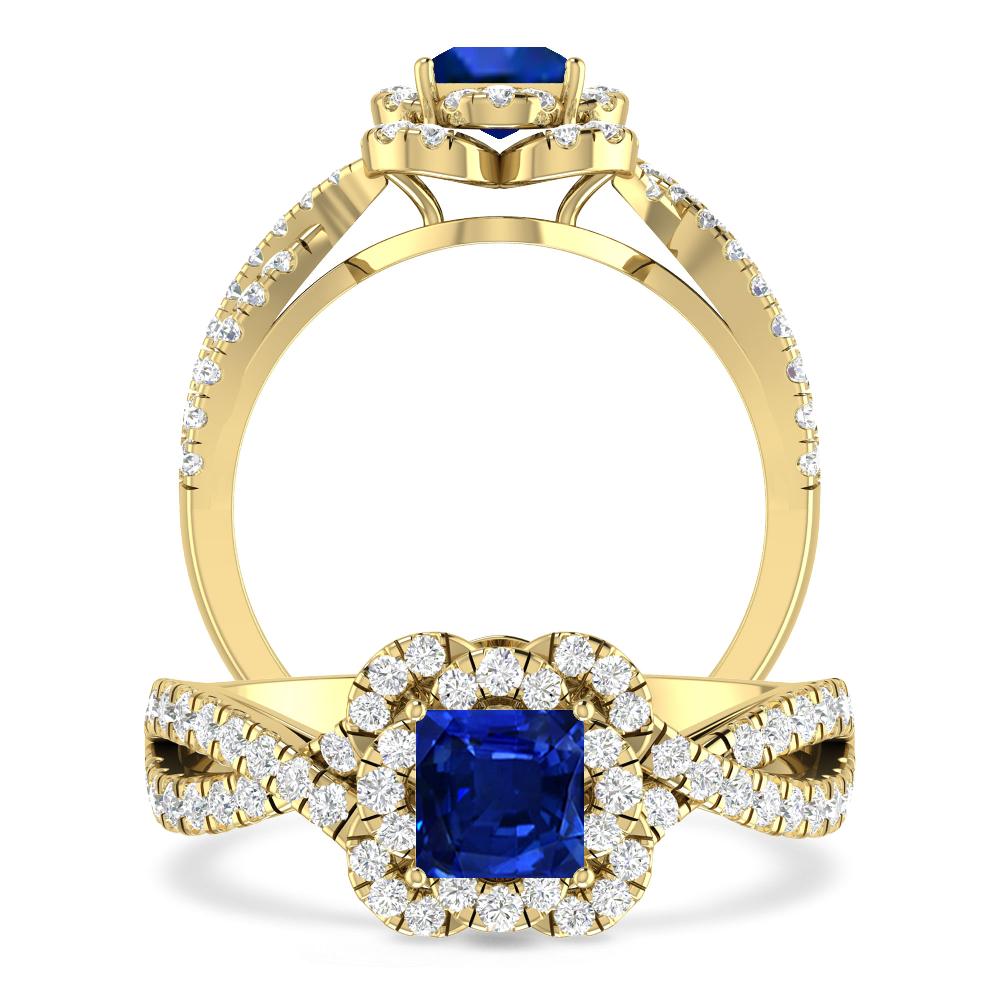 Yellow Gold - Sapphire