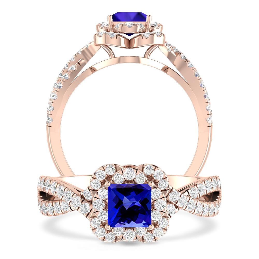 Rose Gold - Tanzanite