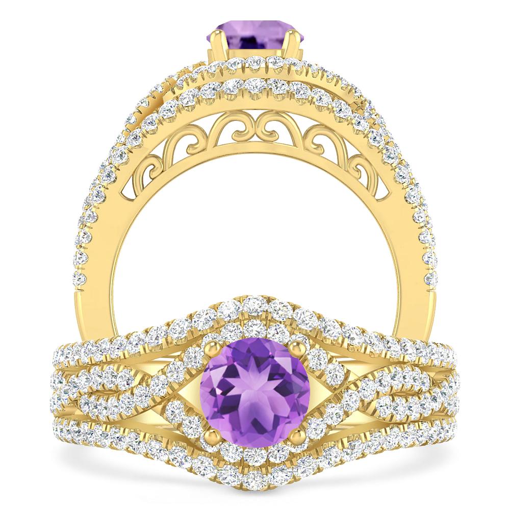 Yellow Gold - Amethyst