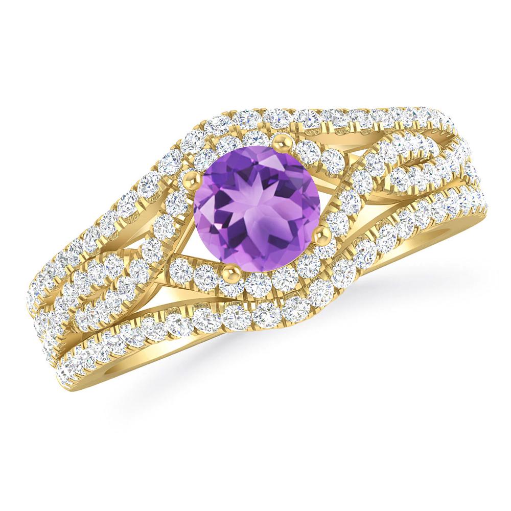 Yellow Gold - Amethyst