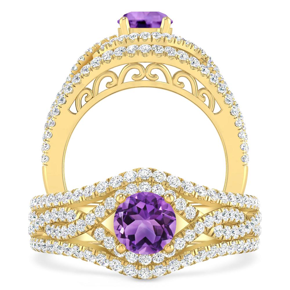 Yellow Gold - Amethyst