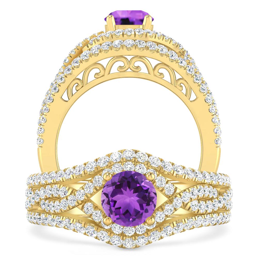 Yellow Gold - Amethyst