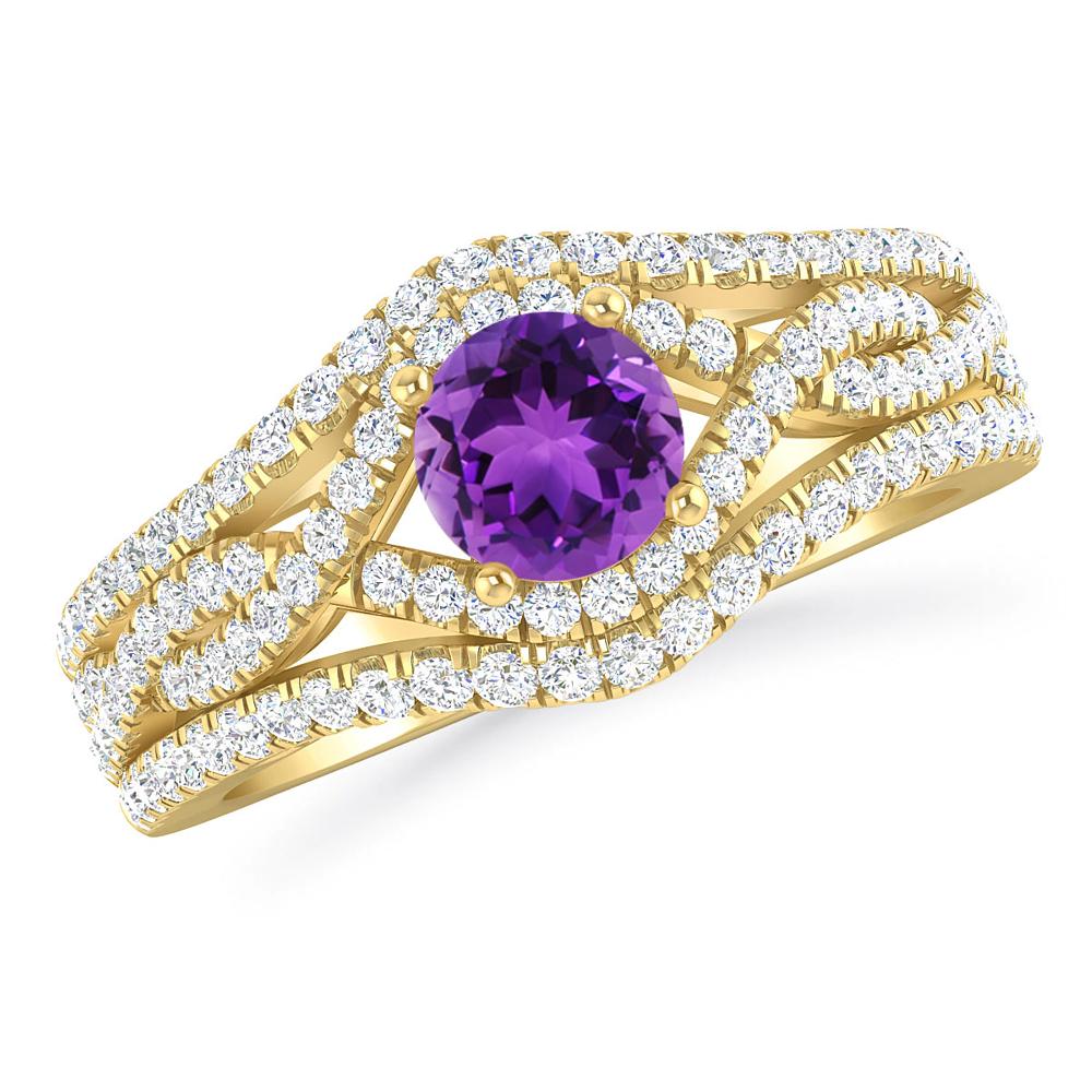 Yellow Gold - Amethyst