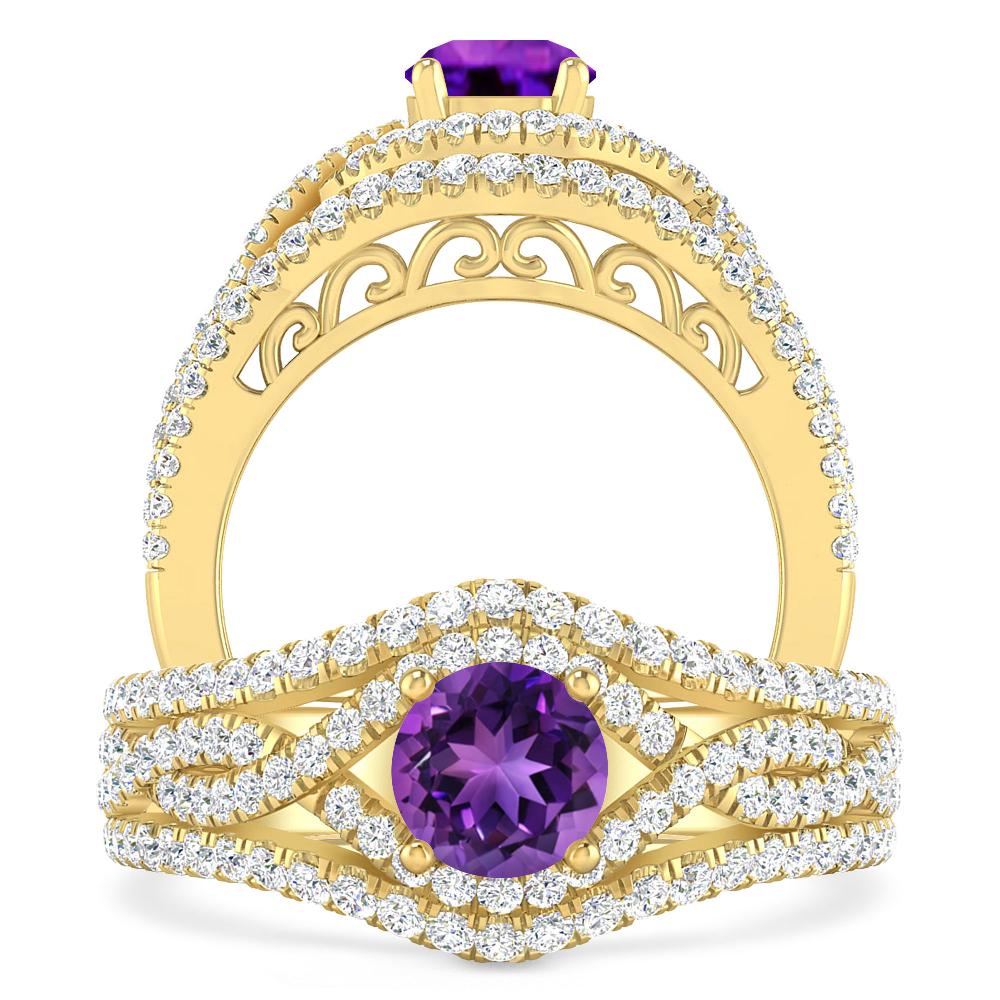 Yellow Gold - Amethyst