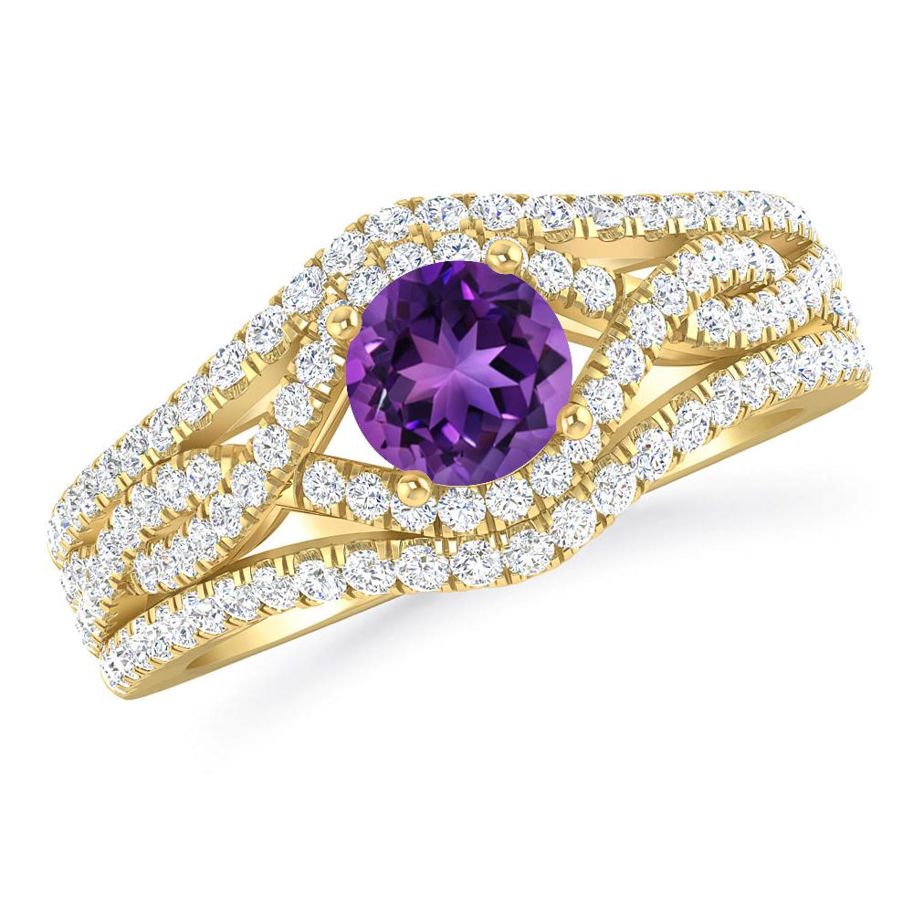 Yellow Gold - Amethyst