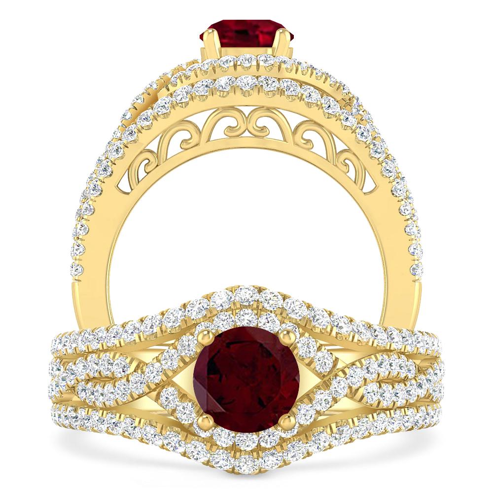 Yellow Gold - Garnet