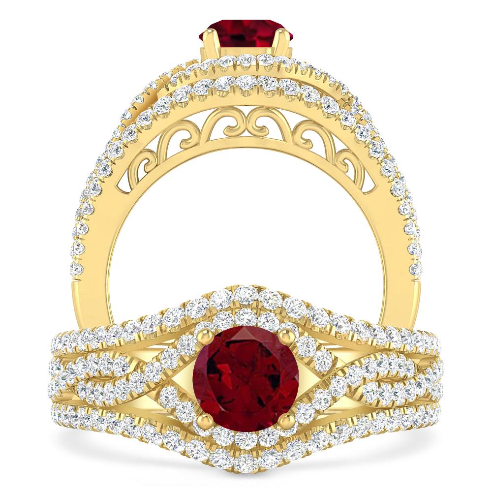 Yellow Gold - Garnet