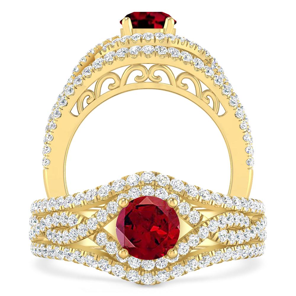 Yellow Gold - Garnet