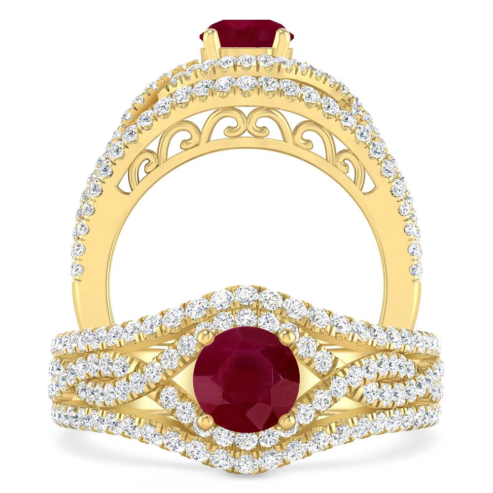 Yellow Gold - Ruby