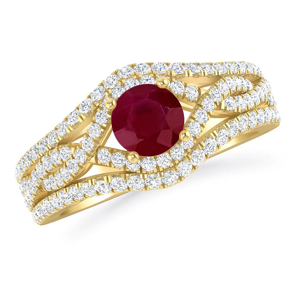 Yellow Gold - Ruby