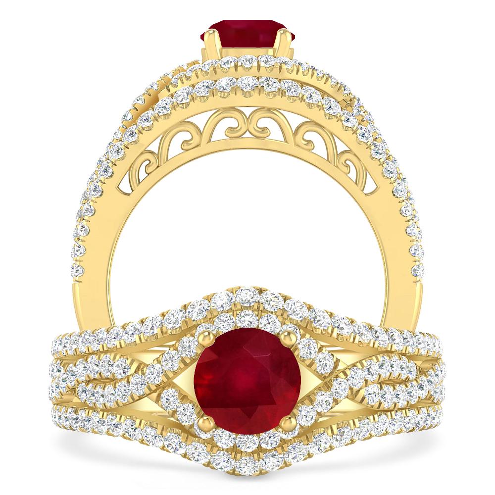 Yellow Gold - Ruby