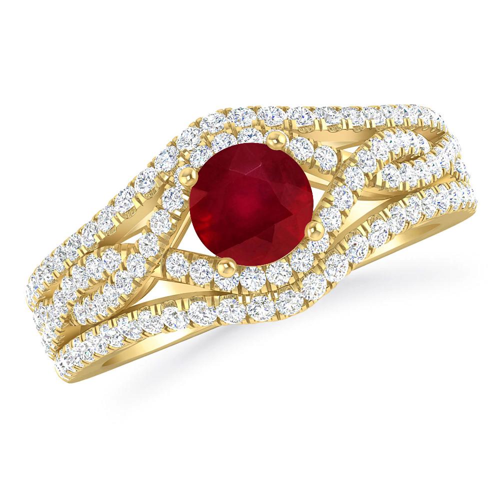 Yellow Gold - Ruby